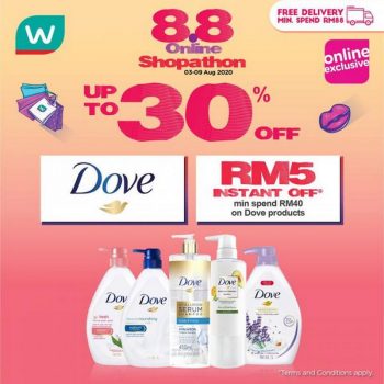 Watsons-Dove-8.8-Online-Shopathon-Sale-350x350 - Beauty & Health Johor Kedah Kelantan Kuala Lumpur Malaysia Sales Melaka Negeri Sembilan Online Store Pahang Penang Perak Perlis Personal Care Putrajaya Sabah Sarawak Selangor Skincare Terengganu 