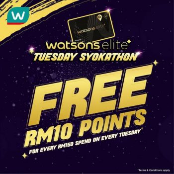 Watsons-Elite-Tuesday-Syokathon-Promotion-350x350 - Beauty & Health Health Supplements Johor Kedah Kelantan Kuala Lumpur Melaka Negeri Sembilan Pahang Penang Perak Perlis Personal Care Promotions & Freebies Putrajaya Sabah Sarawak Selangor Terengganu 