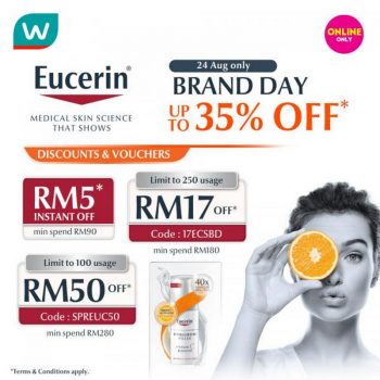 Watsons-Eucerin-Brand-Day-Online-Sale-350x350 - Beauty & Health Johor Kedah Kelantan Kuala Lumpur Malaysia Sales Melaka Negeri Sembilan Online Store Pahang Penang Perak Perlis Personal Care Putrajaya Sabah Sarawak Selangor Skincare Terengganu 