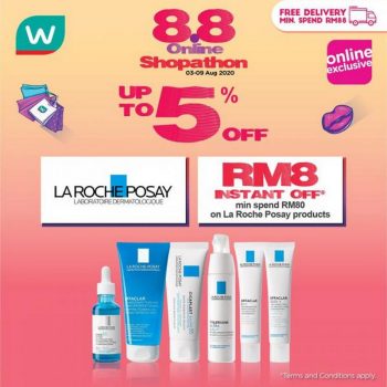 Watsons-La-Roche-Posay-8.8-Online-Shopathon-Sale-350x350 - Beauty & Health Johor Kedah Kelantan Kuala Lumpur Malaysia Sales Melaka Negeri Sembilan Pahang Penang Perak Perlis Personal Care Putrajaya Sabah Sarawak Selangor Skincare Terengganu 