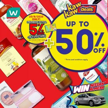 Watsons-Members-Extra-5-off-Promotion-1-350x350 - Beauty & Health Health Supplements Johor Kedah Kelantan Kuala Lumpur Melaka Negeri Sembilan Online Store Pahang Penang Perak Perlis Personal Care Promotions & Freebies Putrajaya Sabah Sarawak Selangor Terengganu 