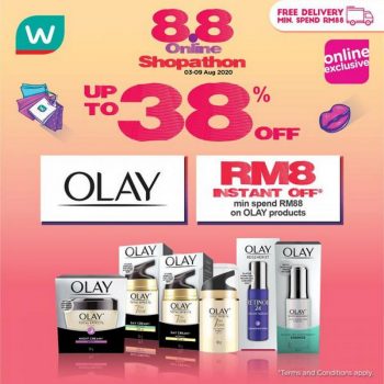 Watsons-Olay-8.8-Online-Shopathon-Sale-350x350 - Beauty & Health Johor Kedah Kelantan Kuala Lumpur Malaysia Sales Melaka Negeri Sembilan Online Store Pahang Penang Perak Perlis Personal Care Putrajaya Sabah Sarawak Selangor Skincare Terengganu 