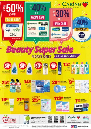 aring-Pharmacy-Beauty-Super-Sale-350x496 28-31 Aug 2020: Caring Pharmacy Beauty Super Sale