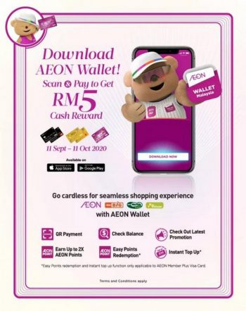 AEON-RM5-Cash-Reward-Promotion-with-AEON-Wallet-350x442 - Johor Kedah Kelantan Kuala Lumpur Melaka Negeri Sembilan Pahang Penang Perak Perlis Promotions & Freebies Putrajaya Sabah Sarawak Selangor Supermarket & Hypermarket Terengganu 