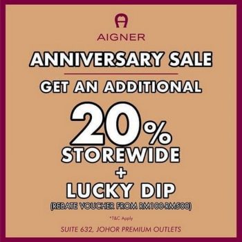 Aigner-Anniversary-Sale-at-Johor-Premium-Outlets-350x350 - Fashion Accessories Fashion Lifestyle & Department Store Johor Malaysia Sales 
