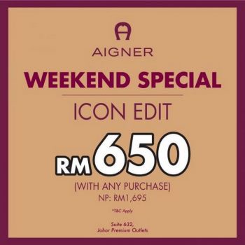 Aigner-Special-Sale-Promotion-at-Johor-Premium-Outlets-350x350 - Fashion Accessories Fashion Lifestyle & Department Store Johor Promotions & Freebies 