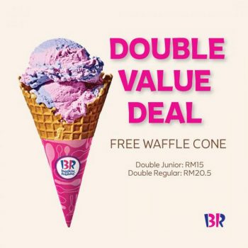 Baskin-Robbins-Double-Value-Deal-Free-Waffle-Cone-Promotion-350x350 - Beverages Food , Restaurant & Pub Ice Cream Johor Kedah Kelantan Kuala Lumpur Melaka Negeri Sembilan Pahang Penang Perak Perlis Promotions & Freebies Putrajaya Sabah Sarawak Selangor Terengganu 