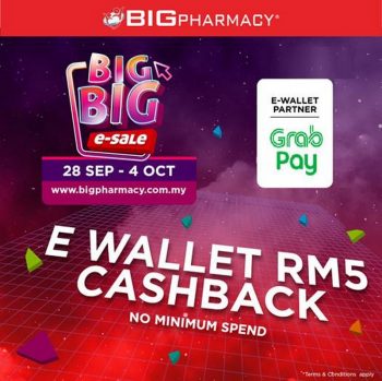 Big-Pharmacy-Big-Big-e-Sale-RM5-Cashback-Promotion-with-GrabPay-350x349 - Beauty & Health Health Supplements Johor Kedah Kelantan Kuala Lumpur Melaka Negeri Sembilan Online Store Pahang Penang Perak Perlis Personal Care Promotions & Freebies Putrajaya Sabah Sarawak Selangor Terengganu 