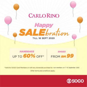 Carlo-Rino-Happy-Salebration-Sale-at-SOGO-350x350 - Fashion Accessories Fashion Lifestyle & Department Store Footwear Johor Kuala Lumpur Malaysia Sales Selangor 
