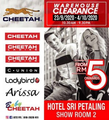 Cheetah-Warehouse-Clearance-Sale-at-Hotel-Sri-Petaling-350x385 - Apparels Fashion Accessories Fashion Lifestyle & Department Store Kuala Lumpur Selangor Warehouse Sale & Clearance in Malaysia 