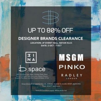 Designer-Brands-Clearance-Sale-at-ISETAN-350x350 - Apparels Fashion Accessories Fashion Lifestyle & Department Store Kuala Lumpur Selangor Warehouse Sale & Clearance in Malaysia 