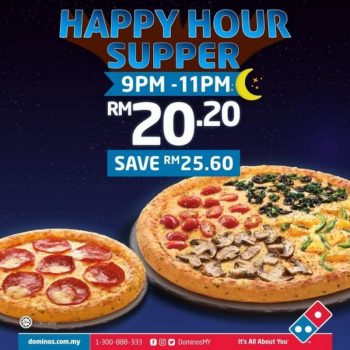 Dominos-Pizza-Happy-Hour-Supper-350x350 - Beverages Food , Restaurant & Pub Johor Kedah Kelantan Kuala Lumpur Melaka Negeri Sembilan Online Store Pahang Penang Perak Perlis Promotions & Freebies Putrajaya Sabah Sarawak Selangor Terengganu 