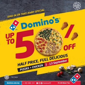 Dominos-Pizza-Pizzas-Chicken-Promotion-350x350 - Beverages Food , Restaurant & Pub Johor Kedah Kelantan Kuala Lumpur Melaka Negeri Sembilan Online Store Pahang Penang Perak Perlis Pizza Promotions & Freebies Putrajaya Sabah Sarawak Selangor Terengganu 