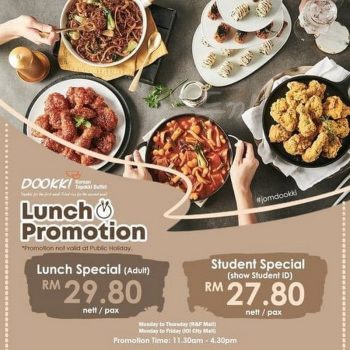Dookki-Lunch-Promotion-at-IOI-City-Mall-350x350 - Beverages Food , Restaurant & Pub Johor Promotions & Freebies Putrajaya 