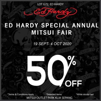 Ed-Hardy-Special-Annual-Mitsui-Fair-Sale-at-Mitsui-Outlet-Park-350x350 - Apparels Fashion Accessories Fashion Lifestyle & Department Store Malaysia Sales Selangor 