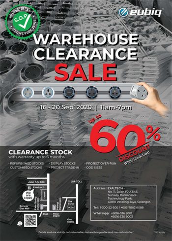 Eubiq-Warehouse-Clearance-Sale-at-Kota-Damansara-1-350x489 - Others Selangor Warehouse Sale & Clearance in Malaysia 