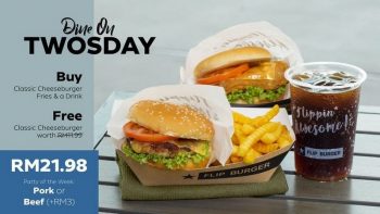 Flip-Burger-TWOSDAY-Promo-350x197 - Beverages Burger Food , Restaurant & Pub Penang Promotions & Freebies 