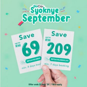 GoCar-Syoknye-September-Promo-350x350 - Johor Kedah Kelantan Kuala Lumpur Melaka Negeri Sembilan Online Store Others Pahang Penang Perak Perlis Promotions & Freebies Putrajaya Sabah Sarawak Selangor Sports,Leisure & Travel Terengganu Transportation 