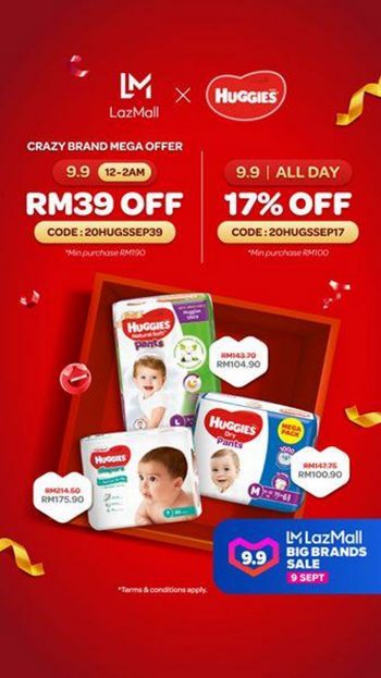 Huggies-9.9-Sale-Free-Promo-Code-on-Lazada-350x623 - Baby & Kids & Parenting Babycare Diapers Johor Kedah Kelantan Kuala Lumpur Melaka Negeri Sembilan Online Store Pahang Penang Perak Perlis Promotions & Freebies Putrajaya Sabah Sarawak Selangor Terengganu 