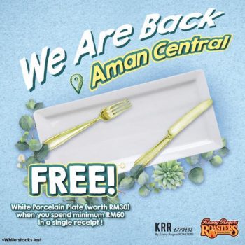 Kenny-Rogers-Roasters-ReOpening-Promotion-at-Aman-Central-350x350 - Beverages Food , Restaurant & Pub Kedah Promotions & Freebies 