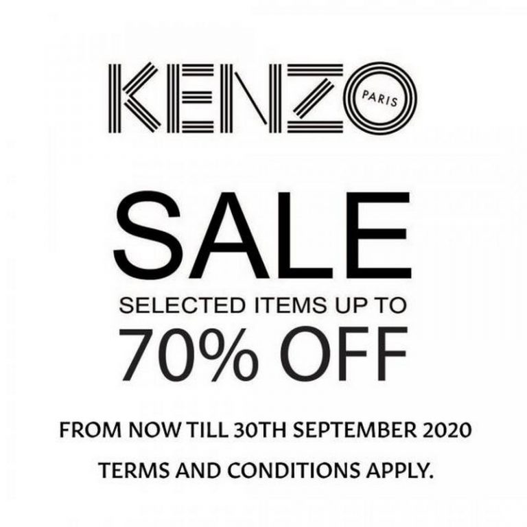 36 Sep 2020 Kenzo Special Sale at Johor Premium Outlets