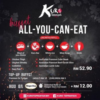 Kuro-Teppanyaki-Buffet-Promo-350x350 - Beverages Food , Restaurant & Pub Promotions & Freebies Selangor 