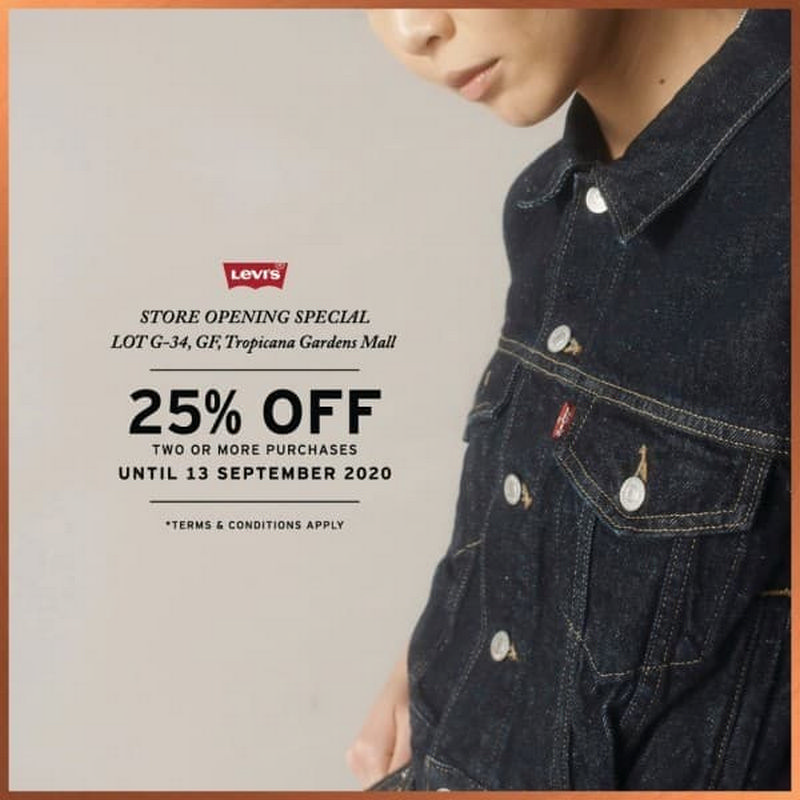 Now till 13 Sep 2020: Levi's Opening 