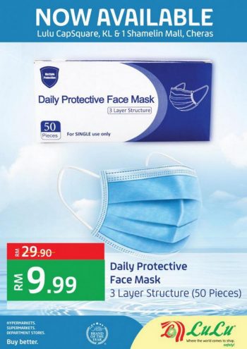 LuLu-Hypermarket-3-Ply-Disposable-Face-Mask-Promo-350x495 11 Sep 2020 Onward: LuLu Hypermarket 3-Ply Disposable Face Mask Promo