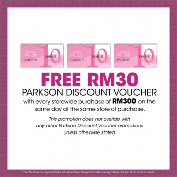 Parkson-3-Days-Vouchers-Special-350x350 - Johor Kedah Kelantan Kuala Lumpur Melaka Negeri Sembilan Pahang Penang Perak Perlis Promotions & Freebies Putrajaya Sabah Sarawak Selangor Supermarket & Hypermarket Terengganu 