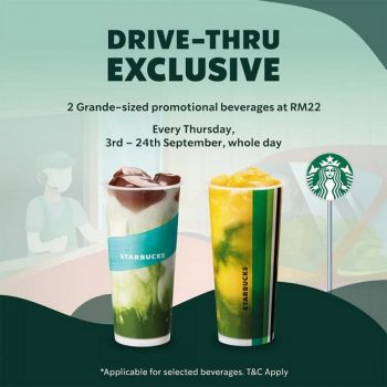 Starbucks-Drive-Thru-Promotion-1-350x350 - Beverages Food , Restaurant & Pub Johor Kedah Kelantan Kuala Lumpur Melaka Negeri Sembilan Pahang Penang Perak Perlis Promotions & Freebies Putrajaya Sabah Sarawak Selangor Terengganu 