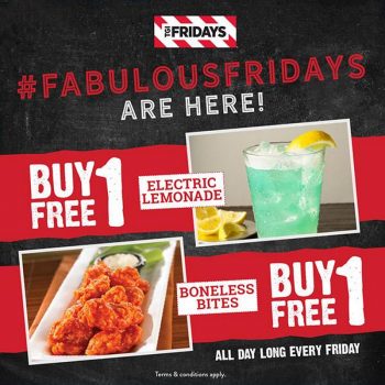 TGI-Fridays-Friday-Fabulous-Buy-1-Free-1-Promotion-350x350 - Beverages Food , Restaurant & Pub Johor Kedah Kelantan Kuala Lumpur Melaka Negeri Sembilan Pahang Penang Perak Perlis Promotions & Freebies Putrajaya Sabah Sarawak Selangor Terengganu 