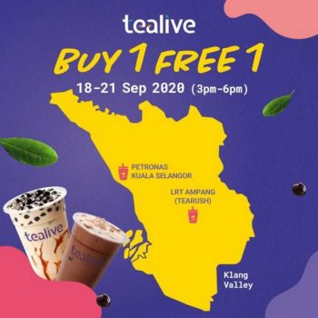 Tealive-Buy-1-Free-1-Promotion-350x350 - Beverages Food , Restaurant & Pub Kuala Lumpur Promotions & Freebies Sabah Selangor 