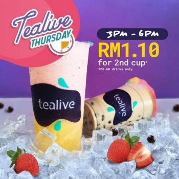Tealive-Thursday-Promo-350x350 - Beverages Food , Restaurant & Pub Johor Kedah Kelantan Kuala Lumpur Melaka Negeri Sembilan Pahang Penang Perak Perlis Promotions & Freebies Putrajaya Sabah Sarawak Selangor Terengganu 