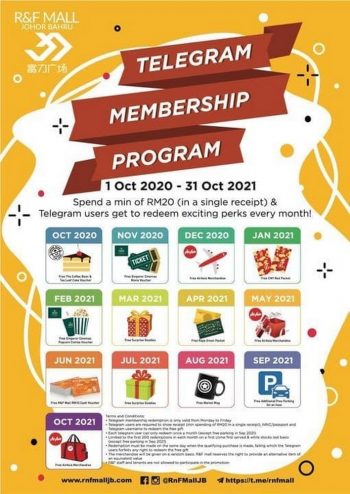 Telegram-Membership-Program-at-RF-Mall-Johor-Bahru-350x494 - Johor Online Store Others Promotions & Freebies 