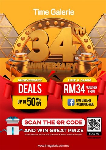 Time-Galerie-34th-Anniversary-Celebrations-Promo-350x496 - Fashion Accessories Fashion Lifestyle & Department Store Johor Kedah Kelantan Kuala Lumpur Melaka Negeri Sembilan Online Store Pahang Penang Perak Perlis Promotions & Freebies Putrajaya Sabah Sarawak Selangor Terengganu Watches 