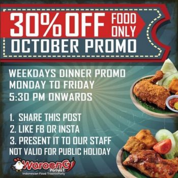 Waroeng-Penyet-30-off-Promo-at-CITTA-Mall-350x350 - Beverages Food , Restaurant & Pub Negeri Sembilan Promotions & Freebies Selangor 