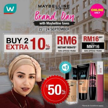 Watsons-Maybelline-Brand-Day-Online-Sale-350x350 - Beauty & Health Cosmetics Johor Kedah Kelantan Kuala Lumpur Malaysia Sales Melaka Negeri Sembilan Online Store Pahang Penang Perak Perlis Personal Care Putrajaya Sabah Sarawak Selangor Terengganu 