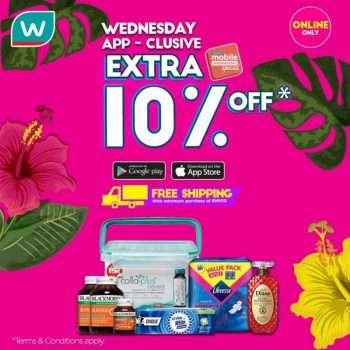 Watsons-Mobile-APP-Wednesday-App-clusive-Promotion-350x350 - Beauty & Health Health Supplements Johor Kedah Kelantan Kuala Lumpur Melaka Negeri Sembilan Online Store Pahang Penang Perak Perlis Personal Care Promotions & Freebies Putrajaya Sabah Sarawak Selangor Terengganu 