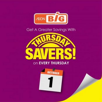 AEON-BiG-Thursday-Savers-Promotion-350x350 - Johor Kedah Kelantan Kuala Lumpur Melaka Negeri Sembilan Pahang Penang Perak Perlis Promotions & Freebies Putrajaya Sabah Sarawak Selangor Supermarket & Hypermarket Terengganu 