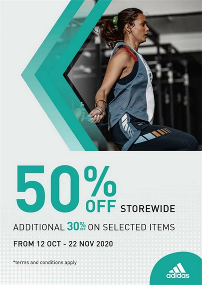 12 Oct-22 Nov 2020: Adidas Outlet Store 