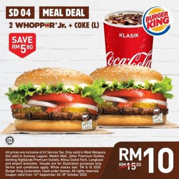 Burger-King-2-Whopper-Jr-Promo-350x350 - Beverages Burger Food , Restaurant & Pub Johor Kedah Kelantan Kuala Lumpur Melaka Negeri Sembilan Pahang Penang Perak Perlis Promotions & Freebies Putrajaya Sabah Sarawak Selangor Terengganu 