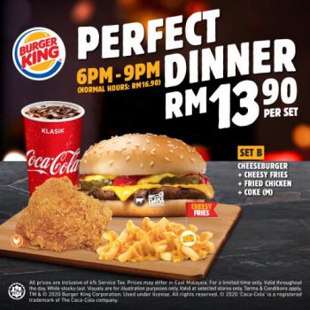 Burger-King-Perfect-Dinner-Promotion-1-350x350 - Beverages Burger Food , Restaurant & Pub Johor Kedah Kelantan Kuala Lumpur Melaka Negeri Sembilan Pahang Penang Perak Perlis Promotions & Freebies Putrajaya Sabah Sarawak Selangor Terengganu 