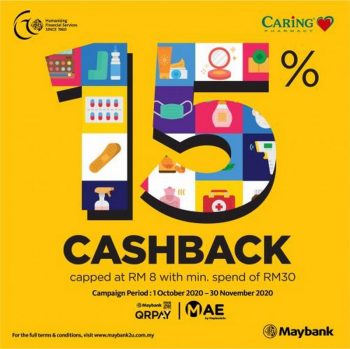 Caring-Pharmacy-15-Cashback-Promotion-with-Maybank-350x349 - Bank & Finance Beauty & Health Health Supplements Johor Kedah Kelantan Kuala Lumpur Maybank Melaka Negeri Sembilan Pahang Penang Perak Perlis Personal Care Promotions & Freebies Putrajaya Sabah Sarawak Selangor Terengganu 