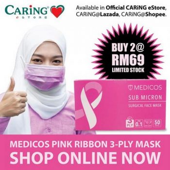 Caring-Pharmacy-Medicos-Pink-Ribbon-Surgical-Face-Mask-Promotion-350x350 - Beauty & Health Health Supplements Johor Kedah Kelantan Kuala Lumpur Melaka Negeri Sembilan Online Store Pahang Penang Perak Perlis Personal Care Promotions & Freebies Putrajaya Sabah Sarawak Selangor Terengganu 