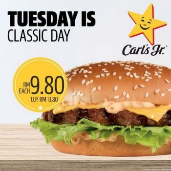 Carls-Jr.-Tuesday-Classic-Promo-350x350 - Beverages Food , Restaurant & Pub Johor Kedah Kelantan Kuala Lumpur Melaka Negeri Sembilan Pahang Penang Perak Perlis Promotions & Freebies Putrajaya Sabah Sarawak Selangor Terengganu 