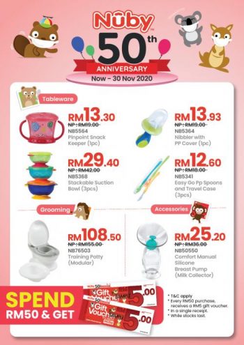 Gama-Nuby-50th-Anniversary-Promotion-2-350x495 - Baby & Kids & Parenting Babycare Penang Promotions & Freebies Supermarket & Hypermarket 