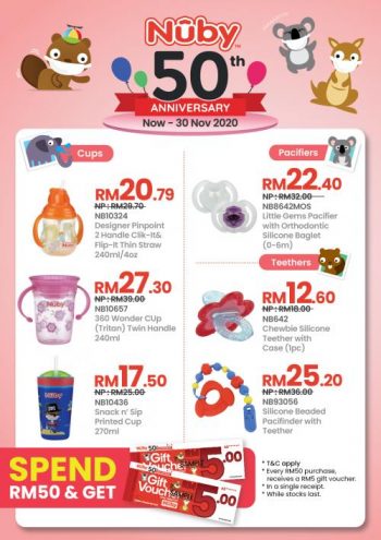 Gama-Nuby-50th-Anniversary-Promotion-3-350x495 - Baby & Kids & Parenting Babycare Penang Promotions & Freebies Supermarket & Hypermarket 