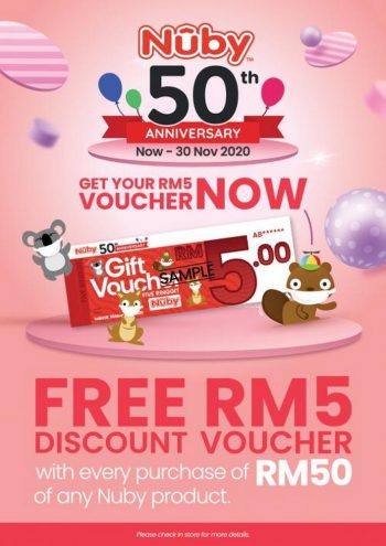 Gama-Nuby-50th-Anniversary-Promotion-350x495 - Baby & Kids & Parenting Babycare Penang Promotions & Freebies Supermarket & Hypermarket 