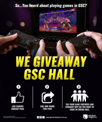 Gamers-Hideout-Give-You-A-Big-Gaming-Screen-at-GSC-350x417 - Computer Accessories Electronics & Computers Events & Fairs IT Gadgets Accessories Johor Kedah Kelantan Kuala Lumpur Melaka Negeri Sembilan Pahang Penang Perak Perlis Putrajaya Sabah Sarawak Selangor Terengganu 
