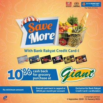 Giant-Up-To-10-Cashback-Promotion-with-Bank-Rakyat-350x350 - Bank & Finance Bank Rakyat Johor Kedah Kelantan Kuala Lumpur Melaka Negeri Sembilan Pahang Penang Perak Perlis Promotions & Freebies Putrajaya Sabah Sarawak Selangor Supermarket & Hypermarket Terengganu 